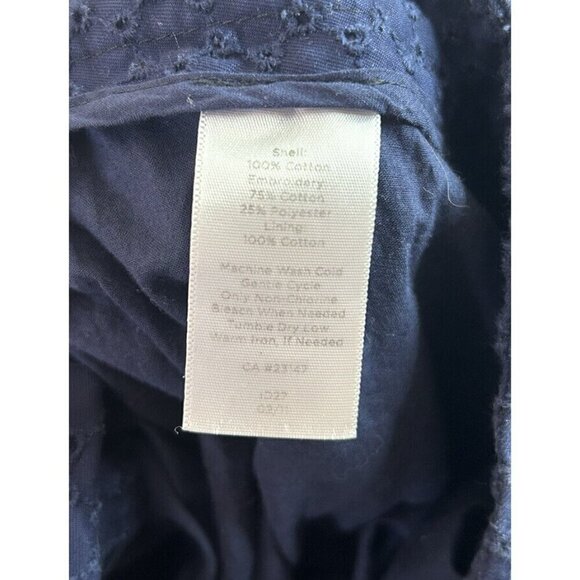 Talbots Chino Shorts Casual Flat Front Pattern Women’s Navy Blue Size 6 - Picture 8 of 8